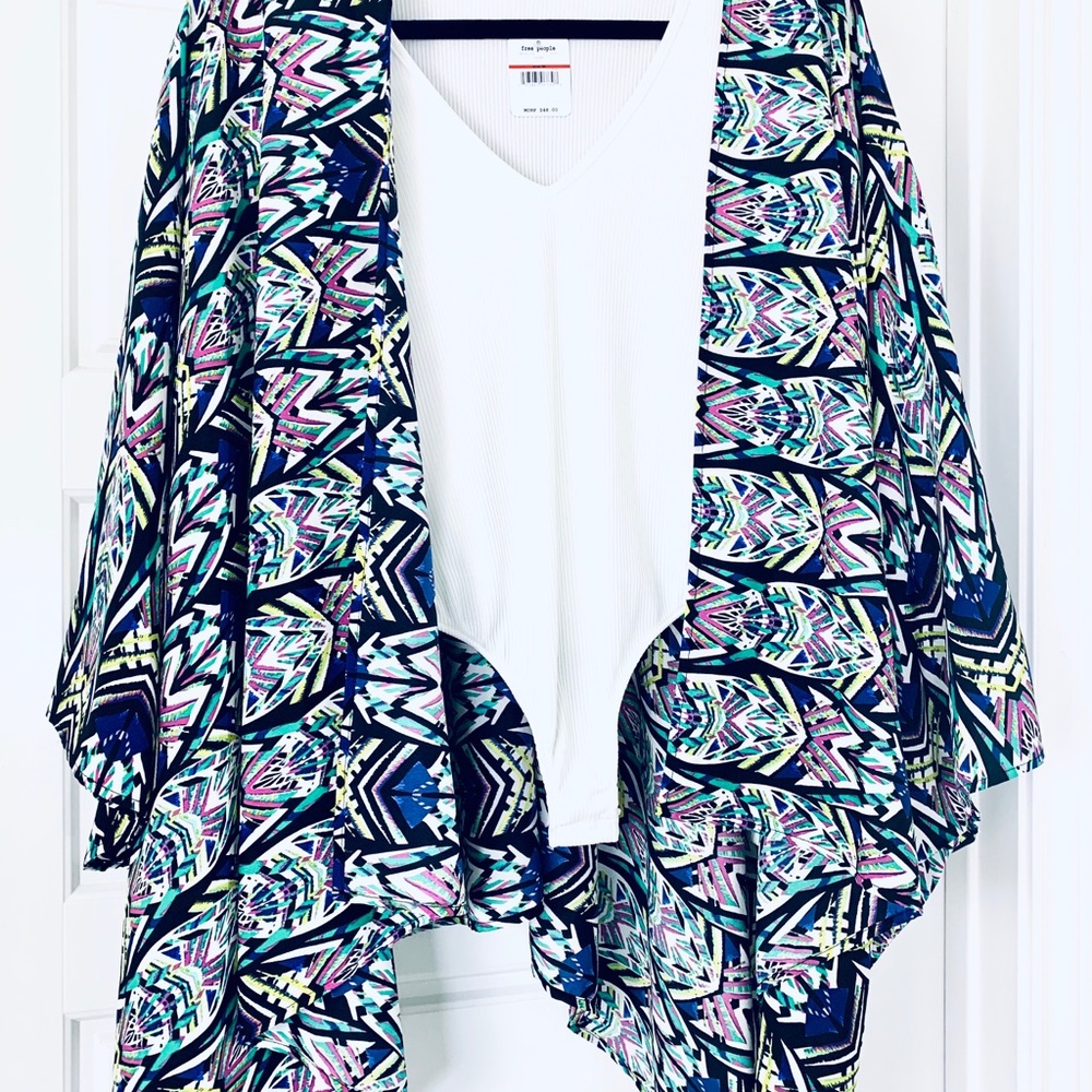 Nordstrom multicolored 100% polyester kimono